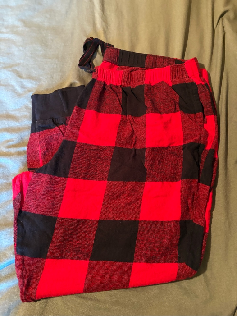 Old Navy Red and Black Plaid Lounge Pants